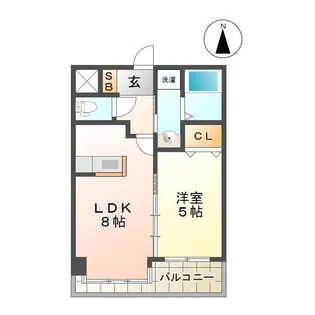 ソレーユシャンベル【1階】の間取り