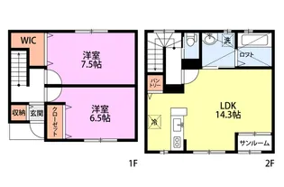 ヒルズ聖籠 Duplex【1階】の間取り