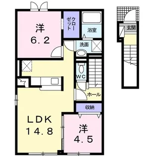 エリーナA【2階】の間取り