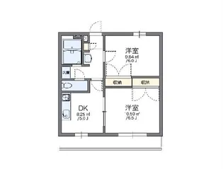レオパレスストーンリバーI【2階】の間取り