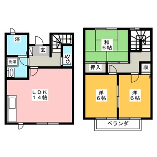 ノースパレスA【1階】の間取り