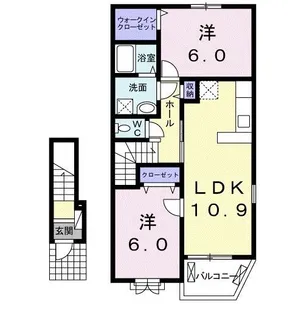 サン・ジェルメII【2階】の間取り