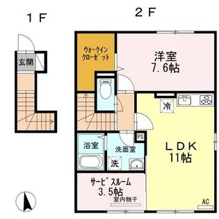 フェリーチェ B棟【2階】の間取り