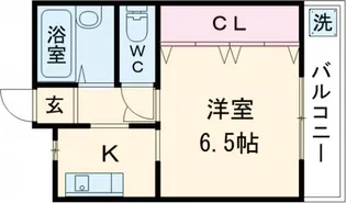 マリス北野【1階】の間取り