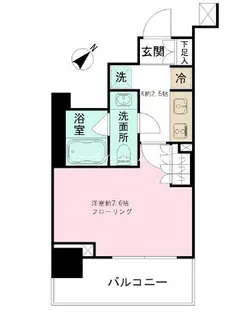 パークリュクス日本橋大伝馬町【6階】の間取り