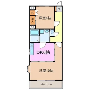 三徳香久山【2階】の間取り