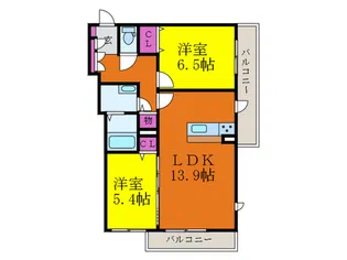 ガ-デンヒル【3階】の間取り