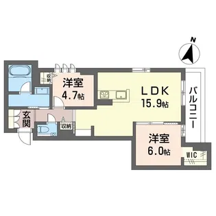 セントリビエ湘南台【4階】の間取り