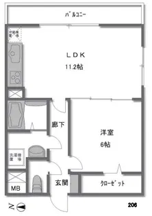 ヴィラ南品川【2階】の間取り