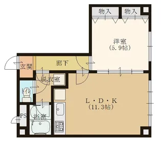 ミルキーハウス【1階】の間取り