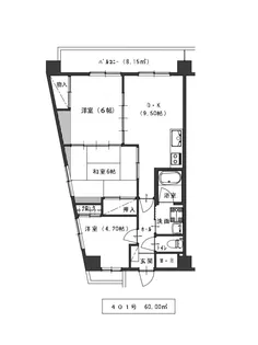 ハイツサンテレサ【4階】の間取り