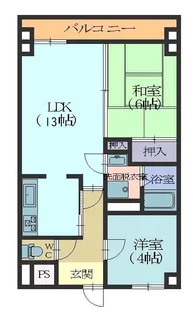 ピュアライフ観音堂【5階】の間取り