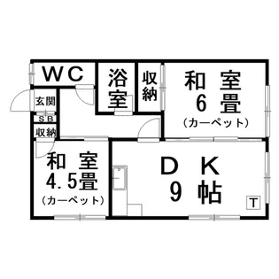 松田マンション(愛国東)【1階】の間取り