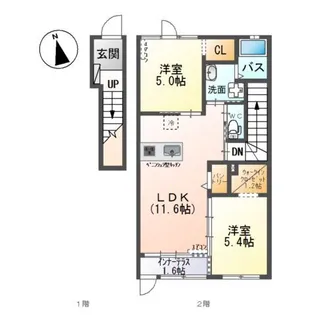 スワセントフィールド【2階】の間取り
