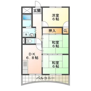 メゾン栗真【4階】の間取り