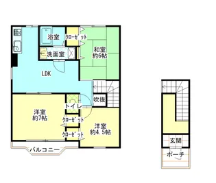ジェニュインハイツB【2階】の間取り