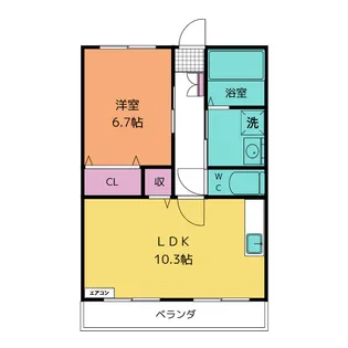 T.Hヒルズ【1階】の間取り