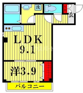 1LDKの間取り画像