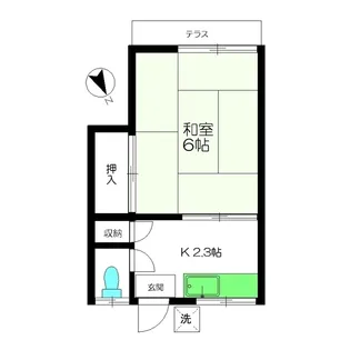 長栄荘【1階】の間取り