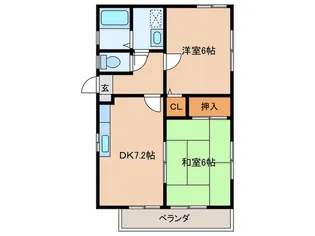 ティアラ白石【2階】の間取り