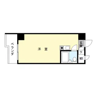 グランドハイツ八丁堀【8階】の間取り
