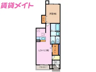 フロントリバー・サンIII【1階】の間取り