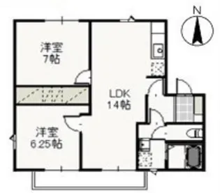 ブルーベリーパレス【2階】の間取り