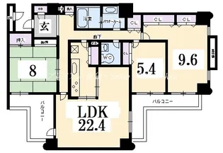 京都府京都市中京区十文字町【マンション】の間取り