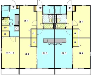 ル コルビュジェ【1階】の間取り
