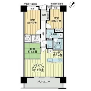 ライオンズ宜野湾ベイサイドアリーナ【6階】の間取り