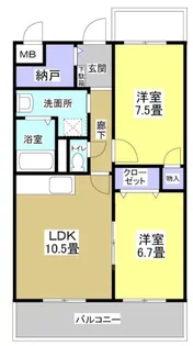 パルプラザ栄【5階】の間取り