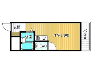 SENSE TONDABAYASHI本館【4階】の間取り