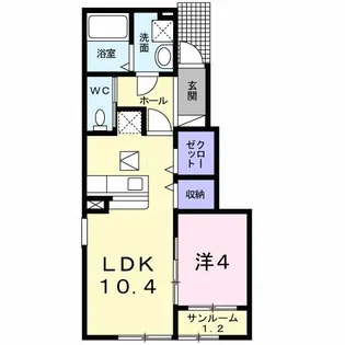新潟県村上市山辺里【アパート】の間取り