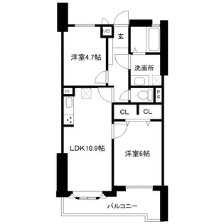 シティマンション九品寺第二【8階】の間取り