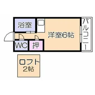 福岡県久留米市野中町【アパート】の間取り