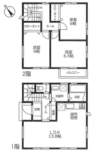 東京都足立区関原1【一戸建】の間取り
