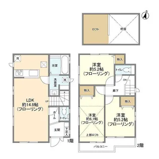 埼玉県川口市北園町【一戸建】の間取り