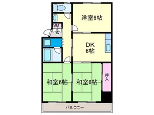 リーガルメゾン津之江II【2階】の間取り
