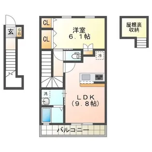 ヒラソール【2階】の間取り