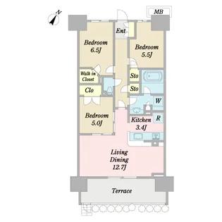 ザ・パークハウス南浦和ガーデン【1階】の間取り