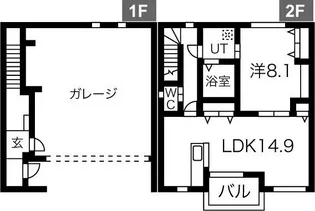 Y.K Garage湘南大和【1階】の間取り