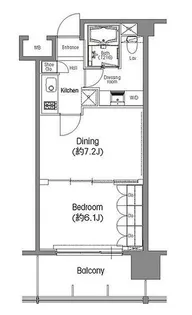 BPRレジデンス三田伊皿子坂【7階】の間取り