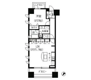 東京都中央区日本橋箱崎町【マンション】の間取り