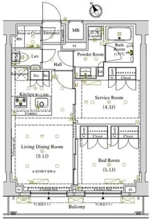 アークマーク東大井【5階】の間取り