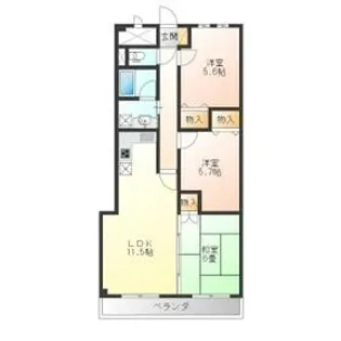 ケルムスコットコート【2階】の間取り