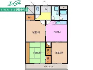 ラルーシア高茶屋A【6階】の間取り