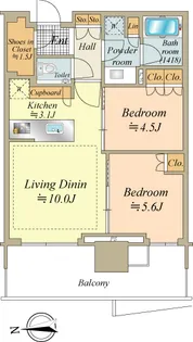 HARUMI FLAG SUN VILLAGE T棟【8階】の間取り
