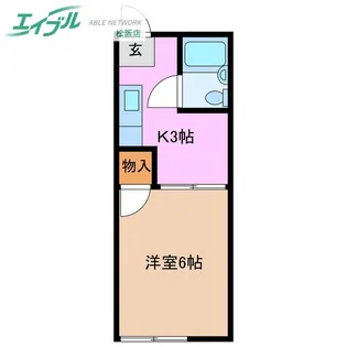 コーポ堀川【1階】の間取り