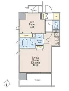 南麻布パークハイツ【11階】の間取り