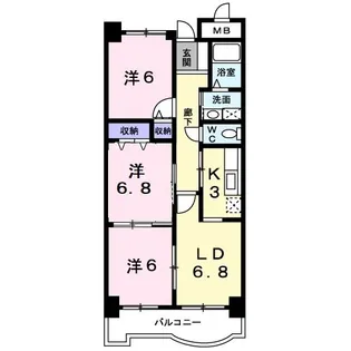 大阪府泉佐野市松原1【マンション】の間取り